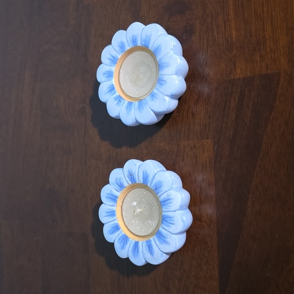 Other - HOST PICK.Vintage. Pair of Sunflower Tealight Ceramic Candle Holders